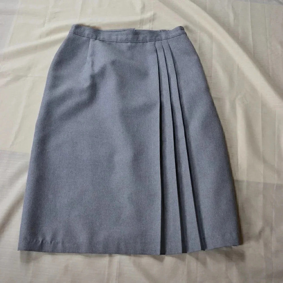 Vtg Tan Jay Pleated Skirt - Picture 3 of 11